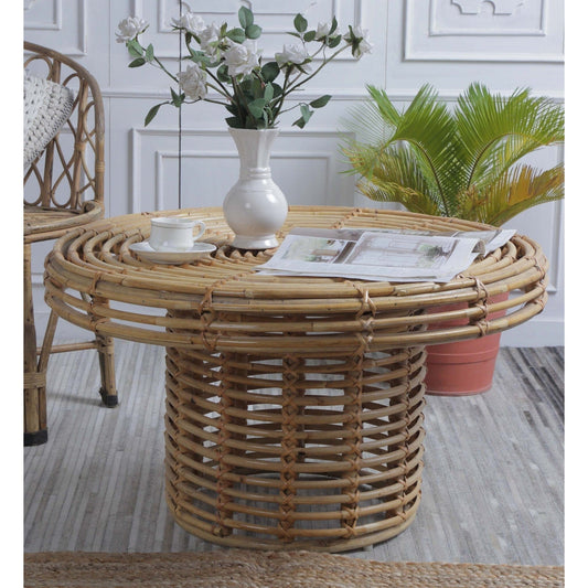 Wicker Garden Coffee Table, Large, Handcrafted