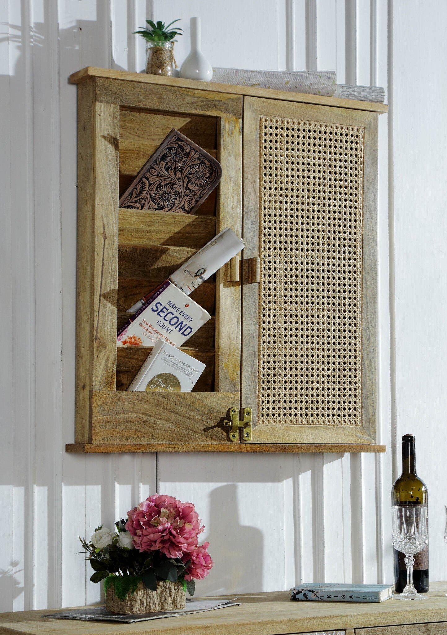 Wall Mounted Wooden Organizer