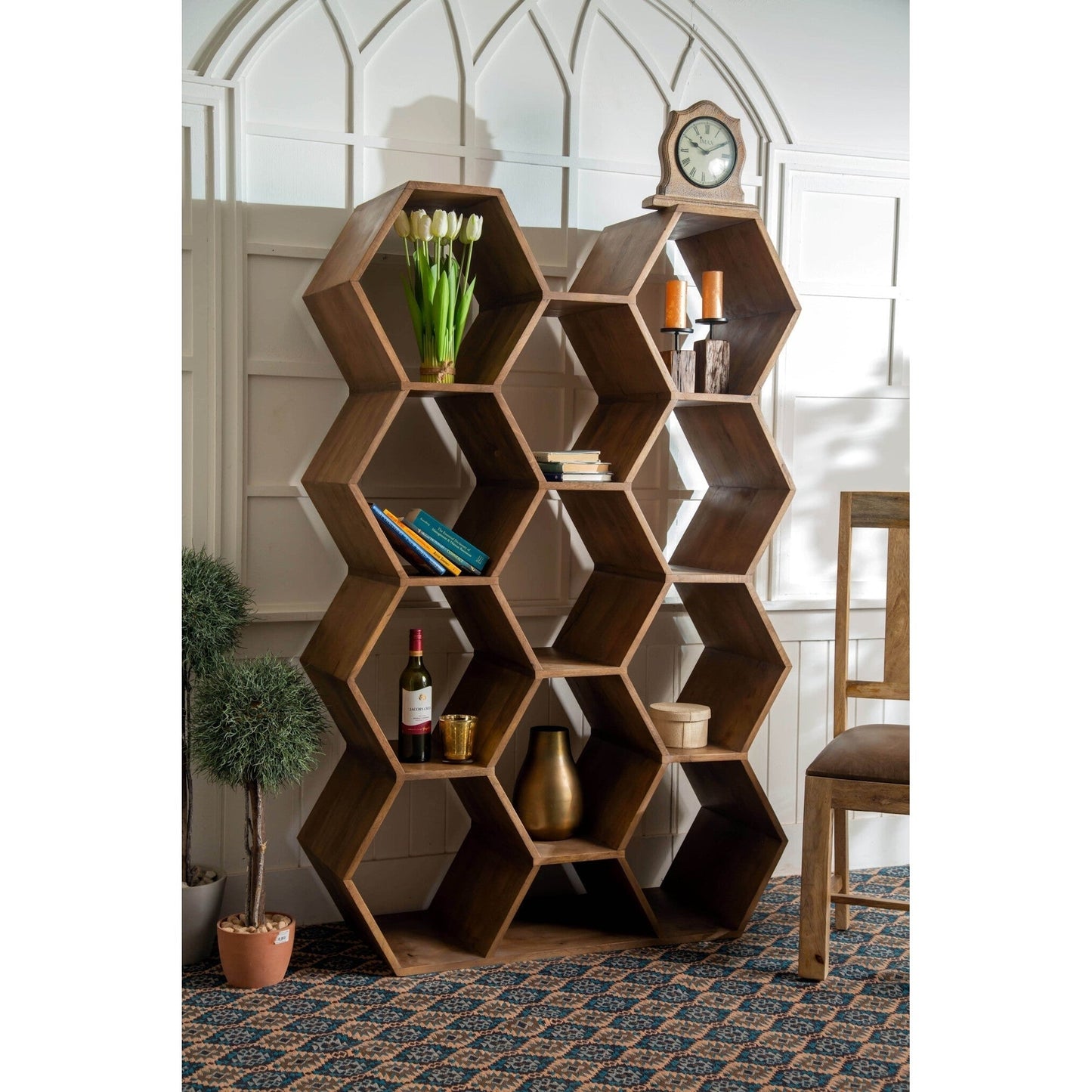 67" Tall Honeycomb Shelf