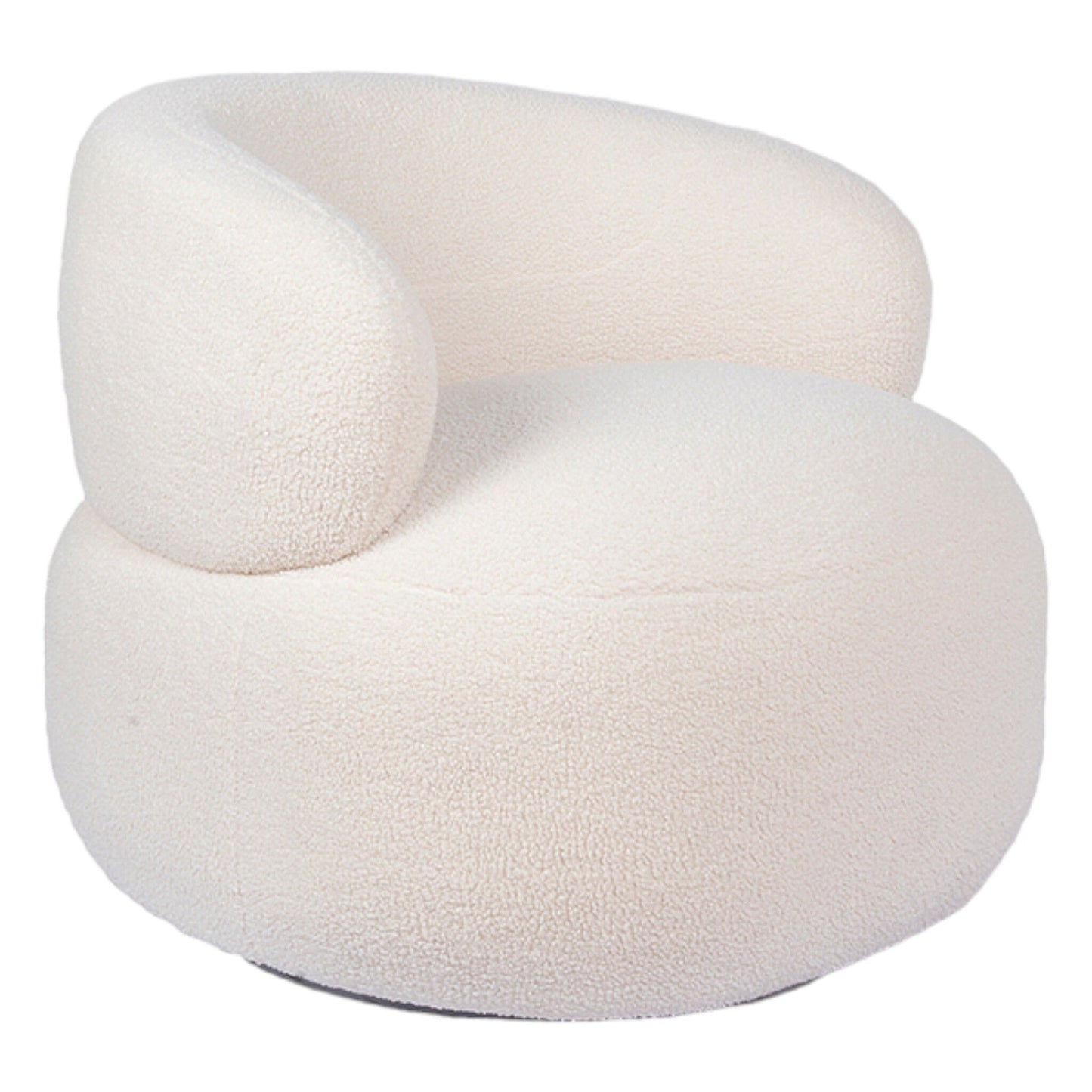 Dew Drop Domain Swivel Sofa, White