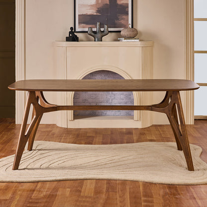 Olivia Judd Dining Table, Dark Walnut