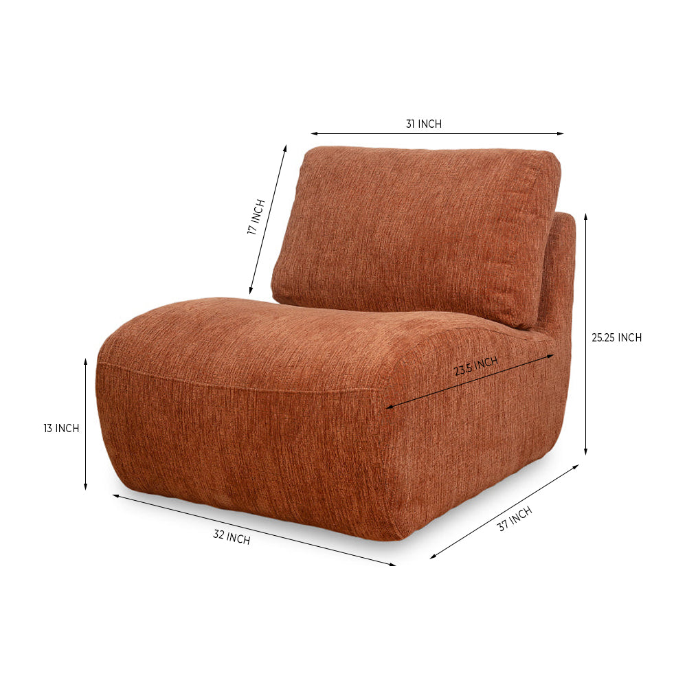 Auralis Shore Domain Sofa, Deep Terra