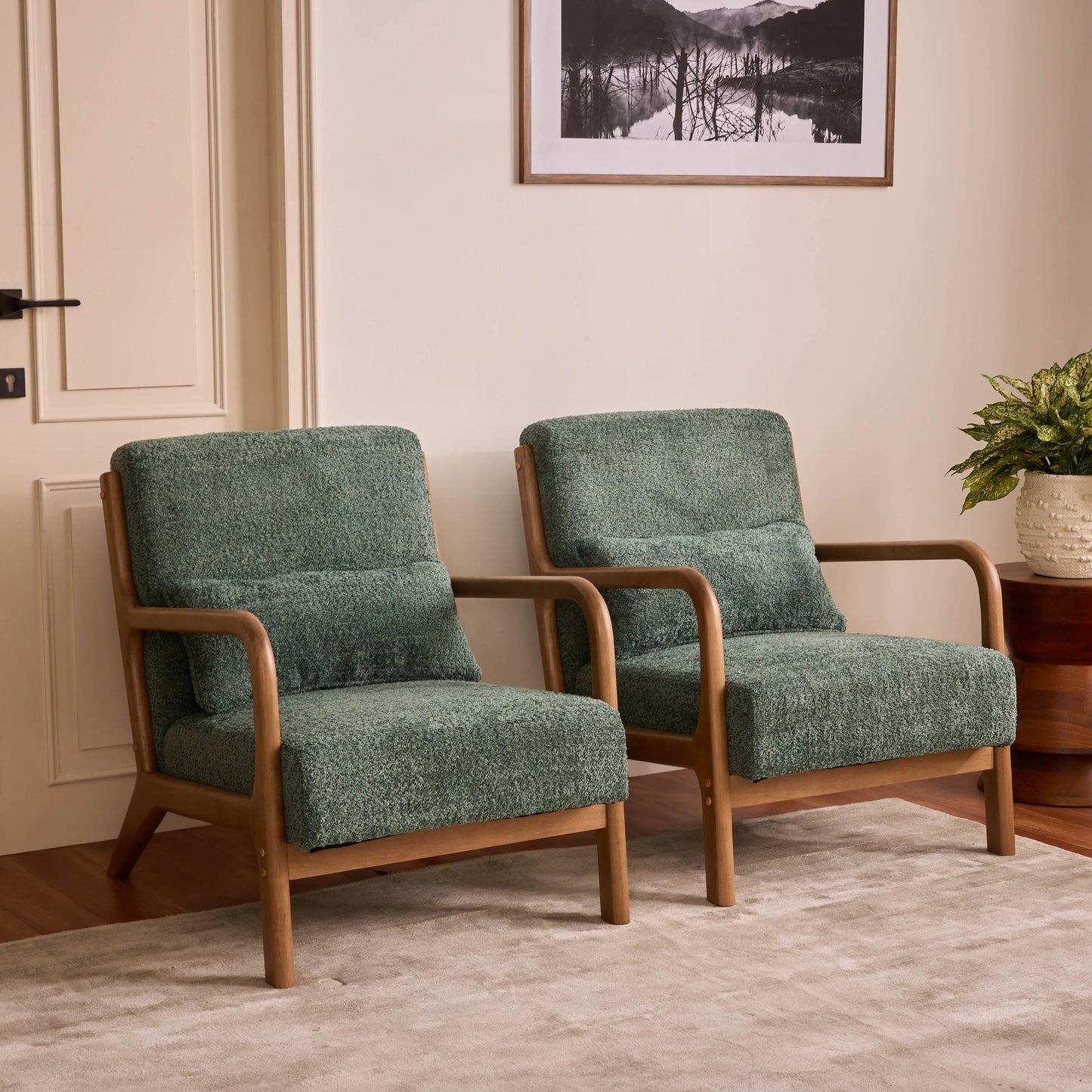 Blue Betty Arm Chair, Green