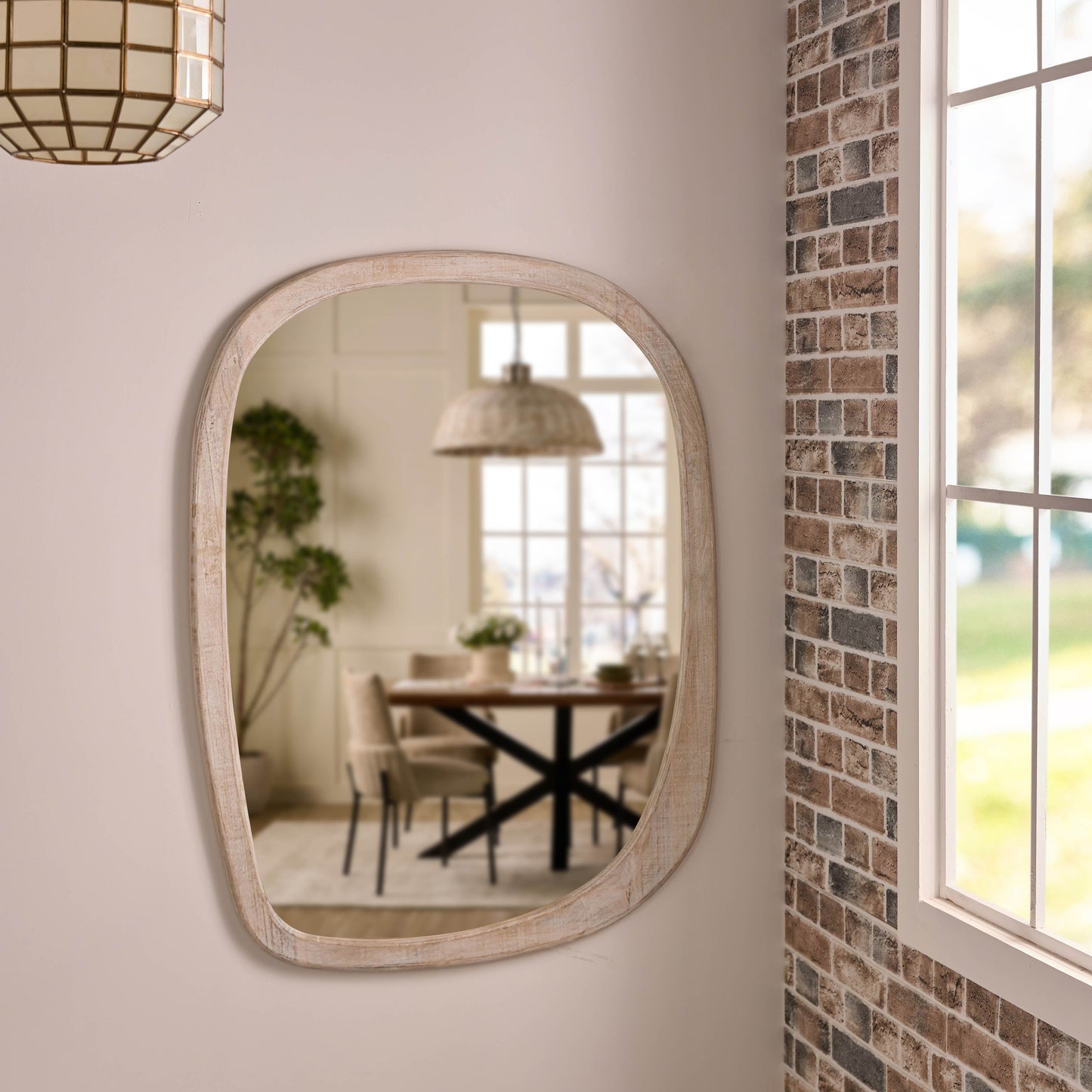 Mango Frost Mirror Frame, Natural