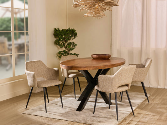 Xerone Wooden Dining Table, Brown