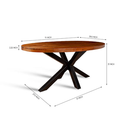 Xerone Wooden Dining Table, Brown