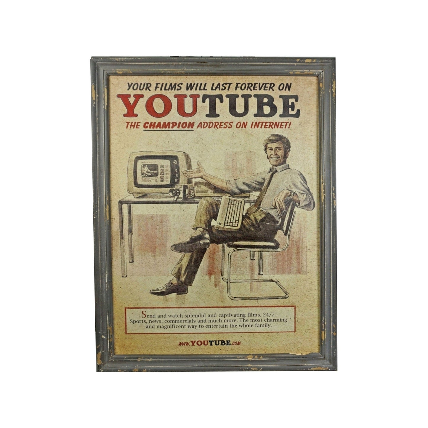 Youtube Vintage Poster Frame