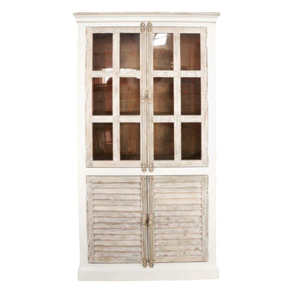 78.8" Tall Wooden Cabinet, Antique White