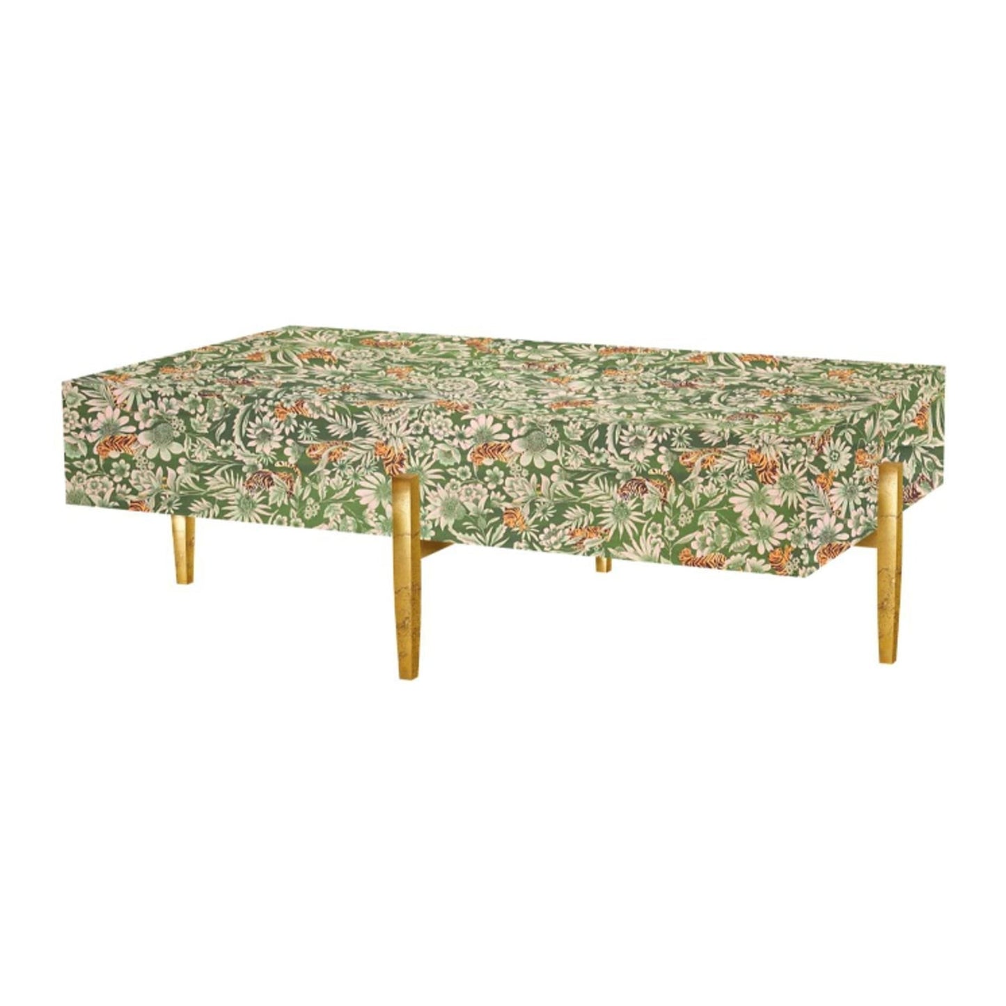 Coffee Table, Printed Floral, Metal