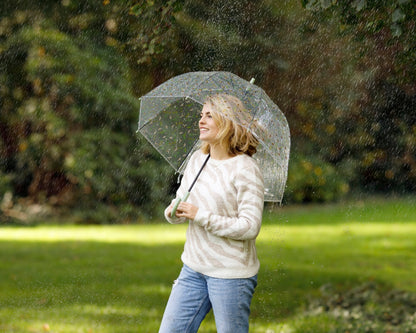 Transparent Umbrella With Bee Print