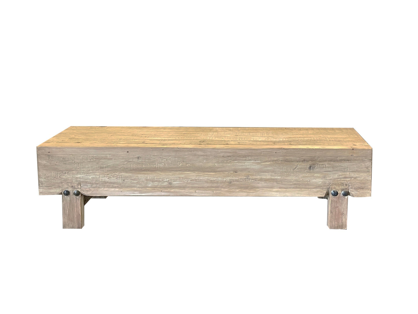 Recycled Old Pine Log Bench (BF-23005)