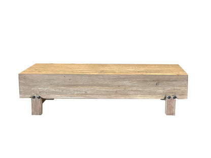 Recycled Old Pine Log Bench (BF-23005)