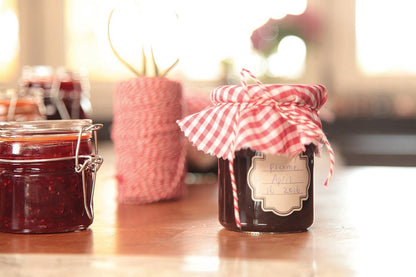 Red/White Checked Jar Covers