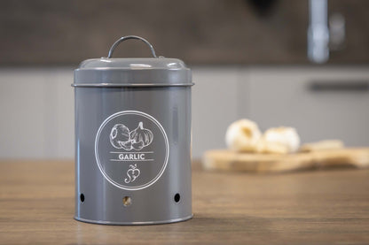 Storage Tin Garlic Anthracite