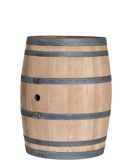 Natural Oak Wine Barrel, 35-37.5 inches tall / 26-28 inches