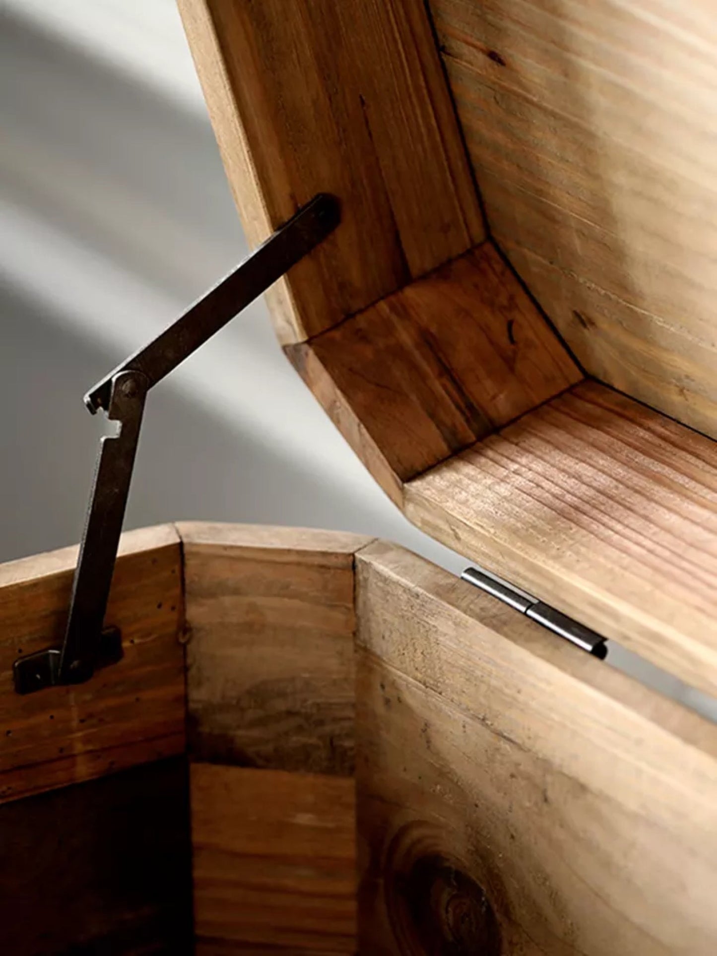 Reclaimed Wooden Side Table With Storage