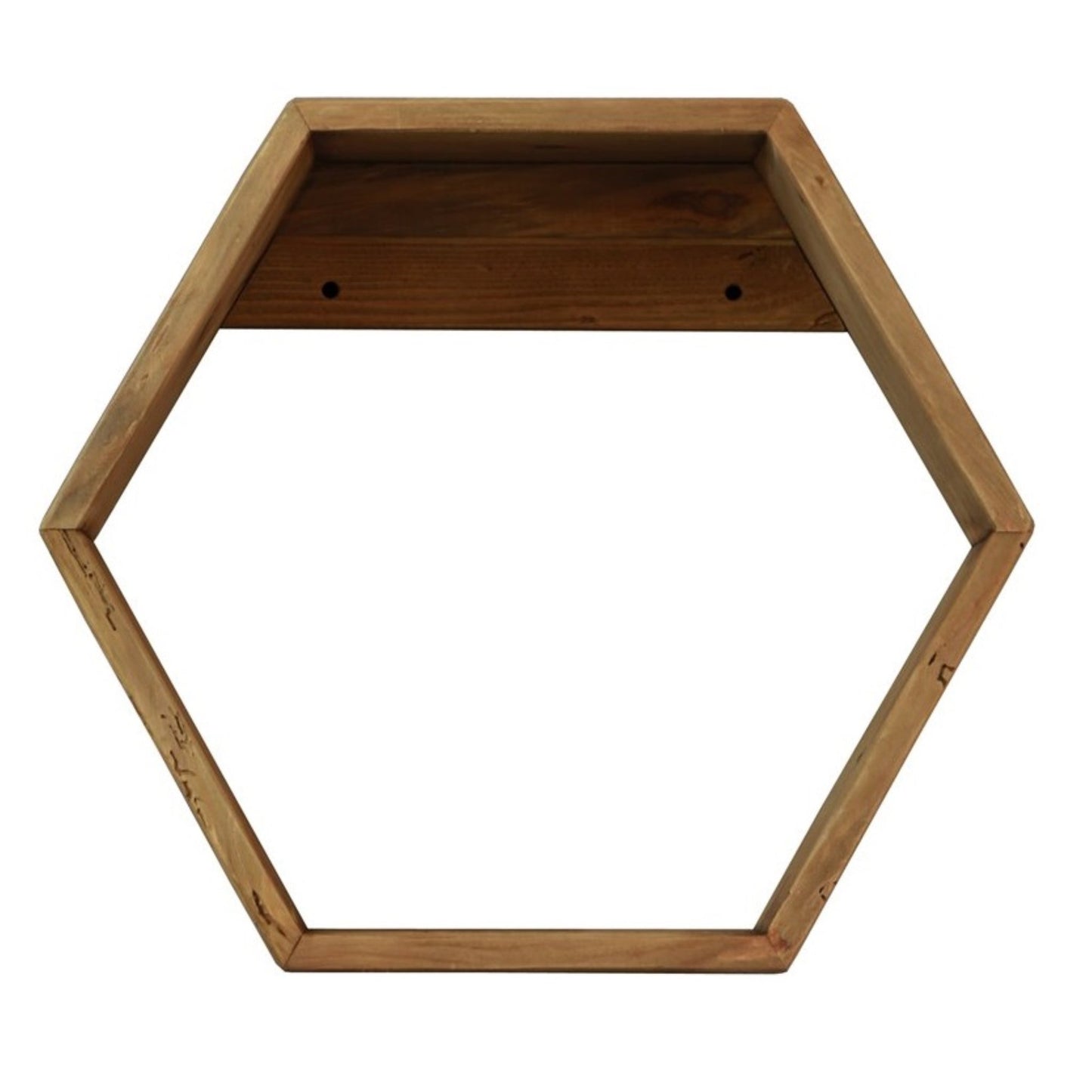 Reclaimed Wooden Hexagon Shelf