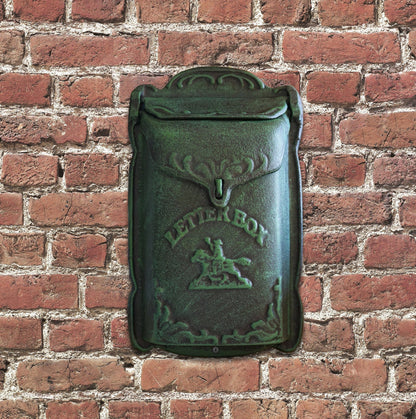 Cara Mailbox Green Cast Iron, Last Chance