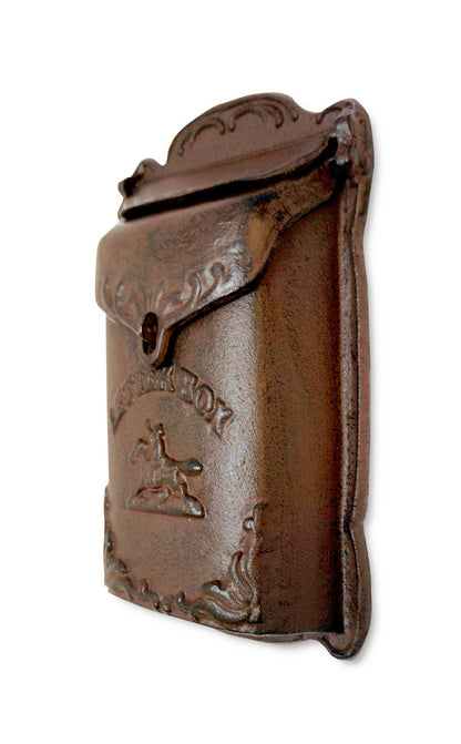 Cara Mailbox Brown Cast Iron