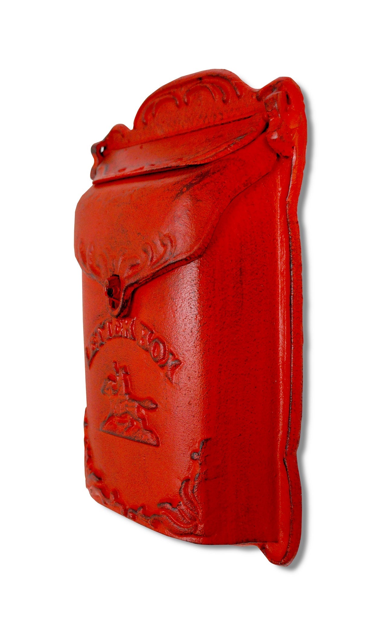 Cara Mailbox Red Cast Iron