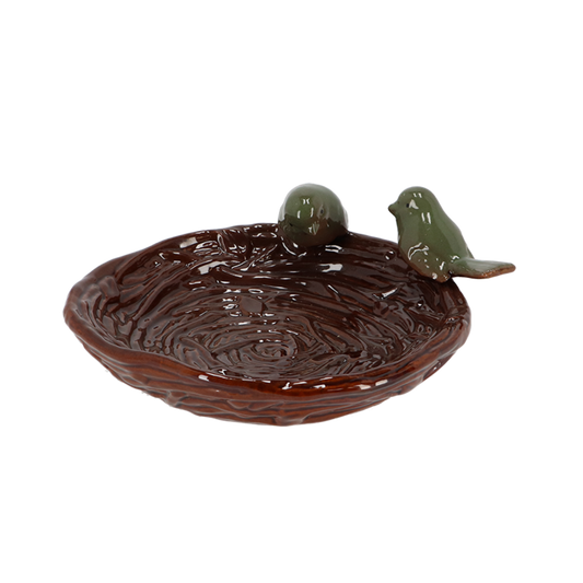 Ceramic Nest Shaped Bird Bath