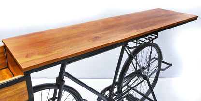 Euro Bicycle Console Table, Blk