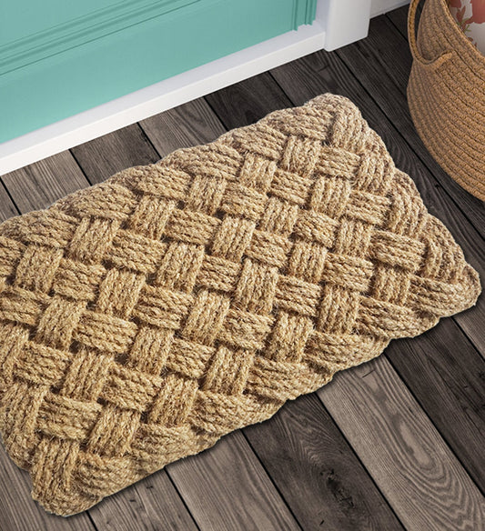 Lovers Knot Coir Rope Doormat, 18x30in