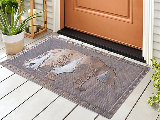 Forest Bear Doormat, 18x30in
