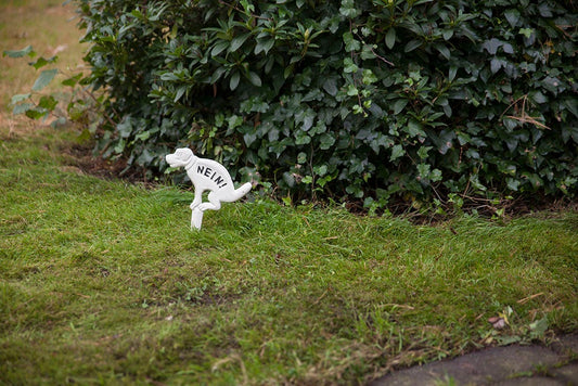 Dog Sign Pooing "Nein!" White