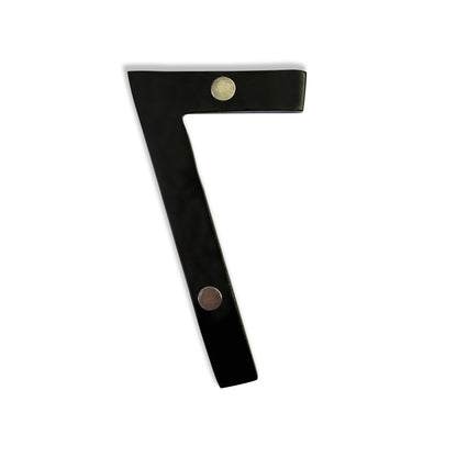 Magnetic Aluminum House Number #7, 4 in, Black