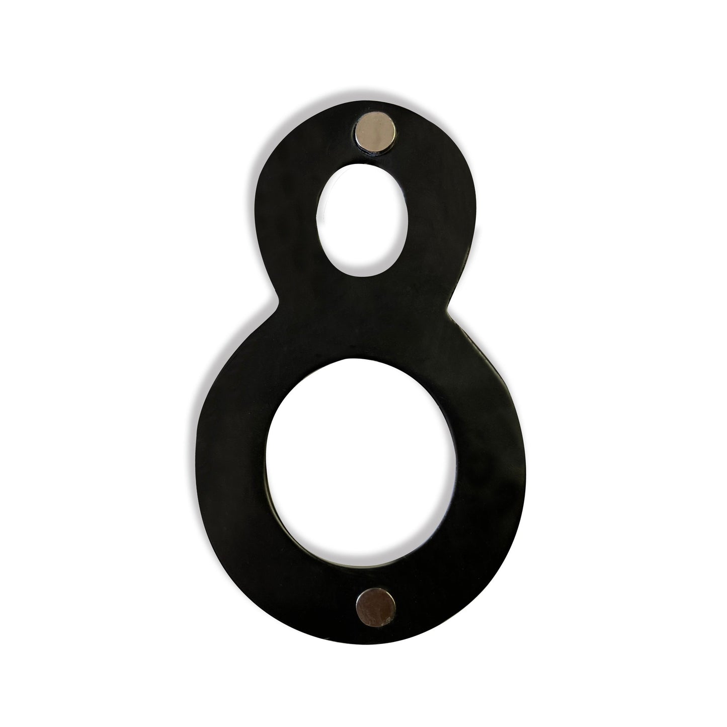 Magnetic Aluminum House Number #8, 4 in, Black