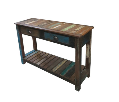 Recycled Wood 2 Dwr Console Table