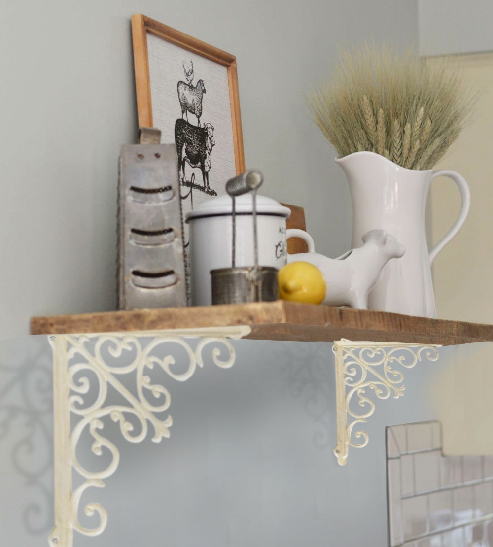 Victorian Shelf Bracket, Large White