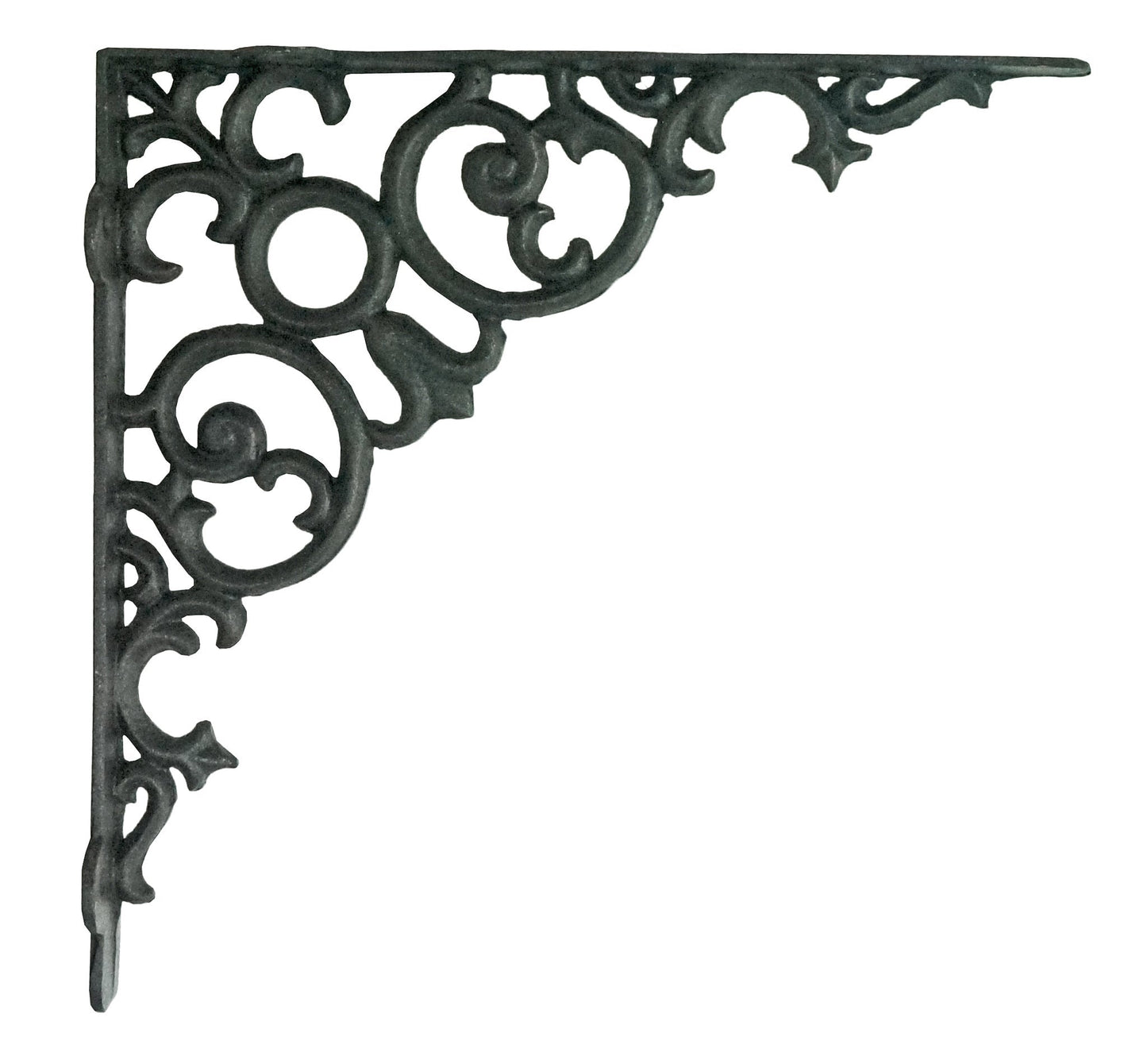 Shelf Bracket, Scroll, Large, Black