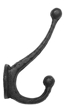 Double Hook Rustic Black