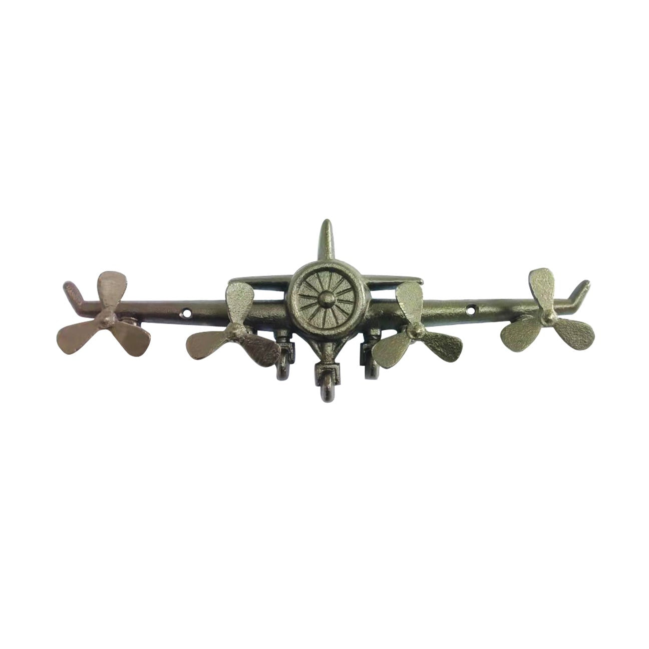 Cast Iron Old Plane, 4 Hooks