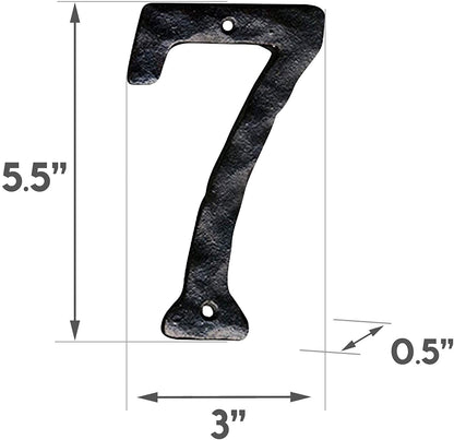 Cast iron number 7, 5.5 in (JS-RUSTICNUMBER-7)