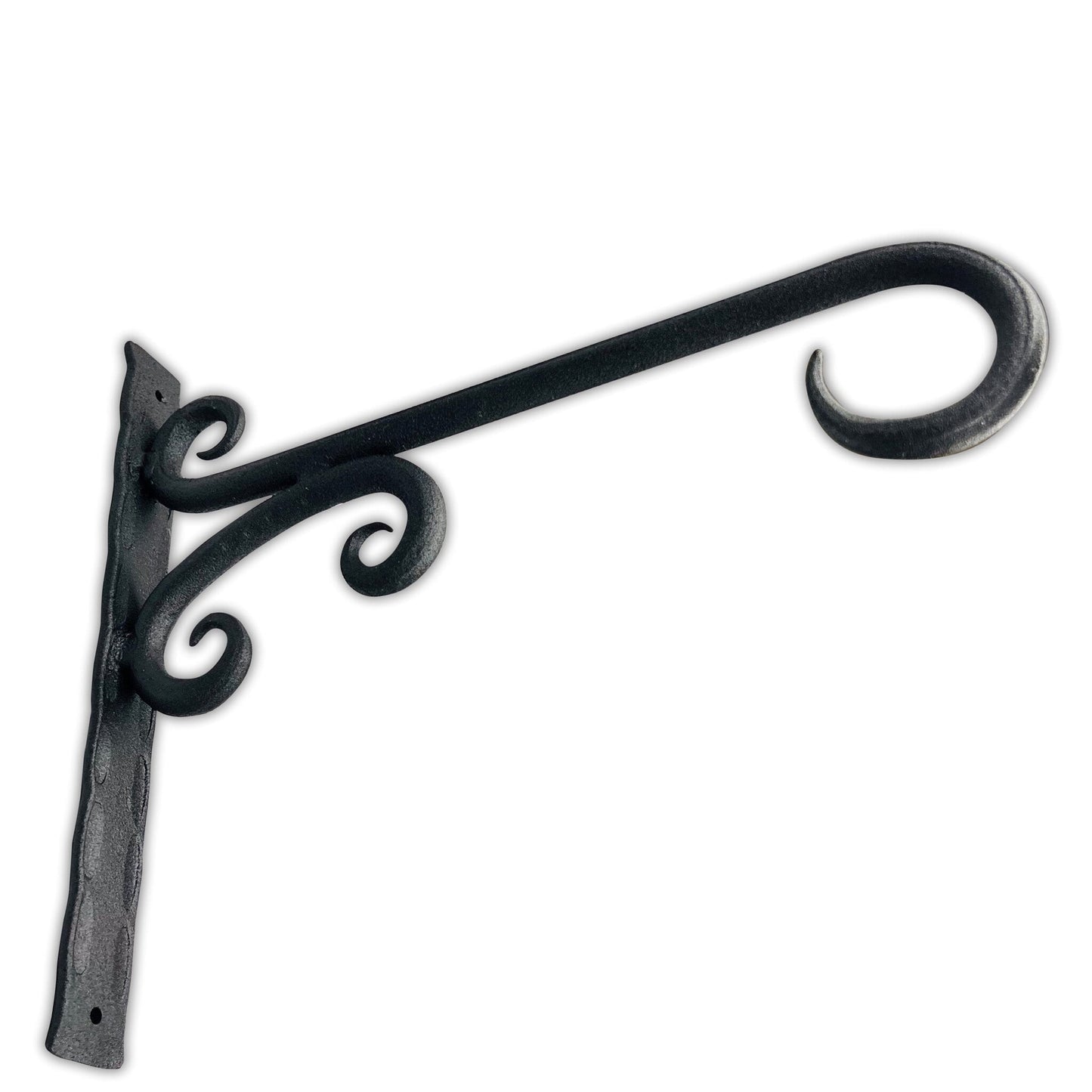 Hand Forged Hanger Brackets, 8 inch,  Antique Black