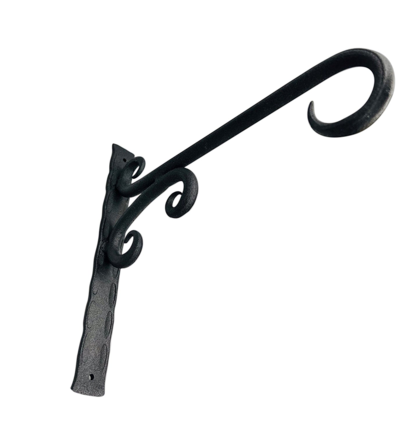 Hand Forged Hanger Brackets, 8 inch,  Antique Black