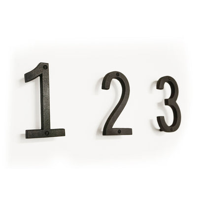 Colonial Wrought Iron Floating Number, 6.5 in, BLK, # 1