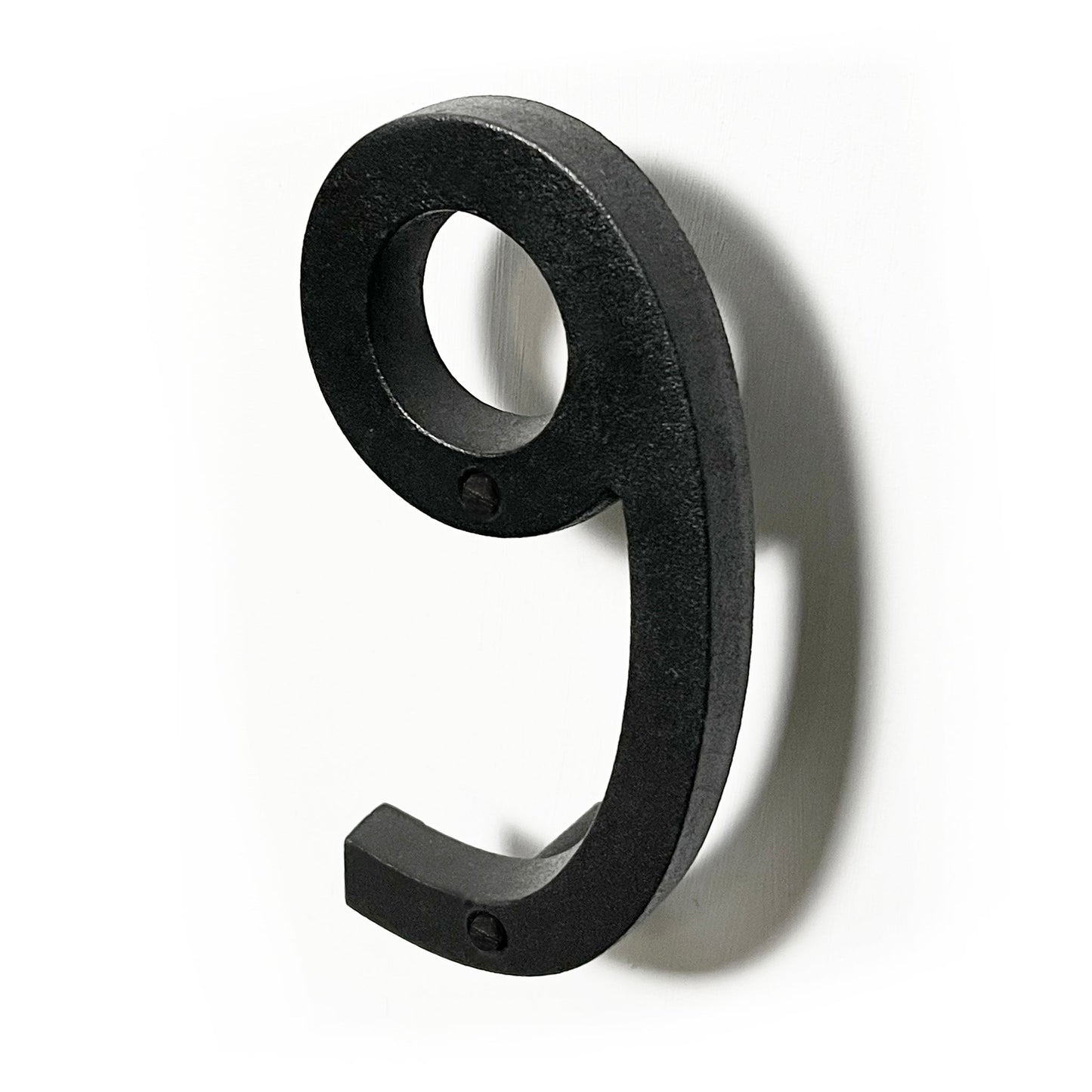 Colonial Wrought Iron Floating Number, 6.5 in, BLK, # 9