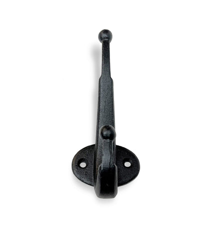 Allo Cast Iron Double Hooks, Large, Matte Black