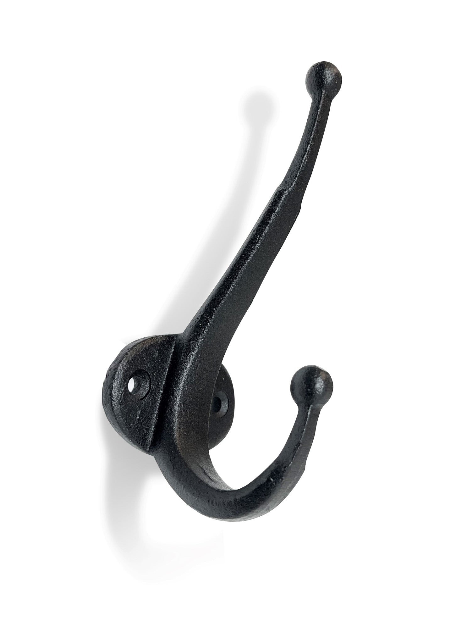 Allo Cast Iron Double Hooks, Large, Matte Black