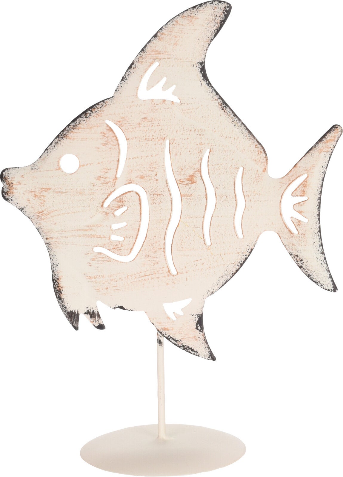 Fish Deco On Base 4Ass Metal, (YVR Showroom