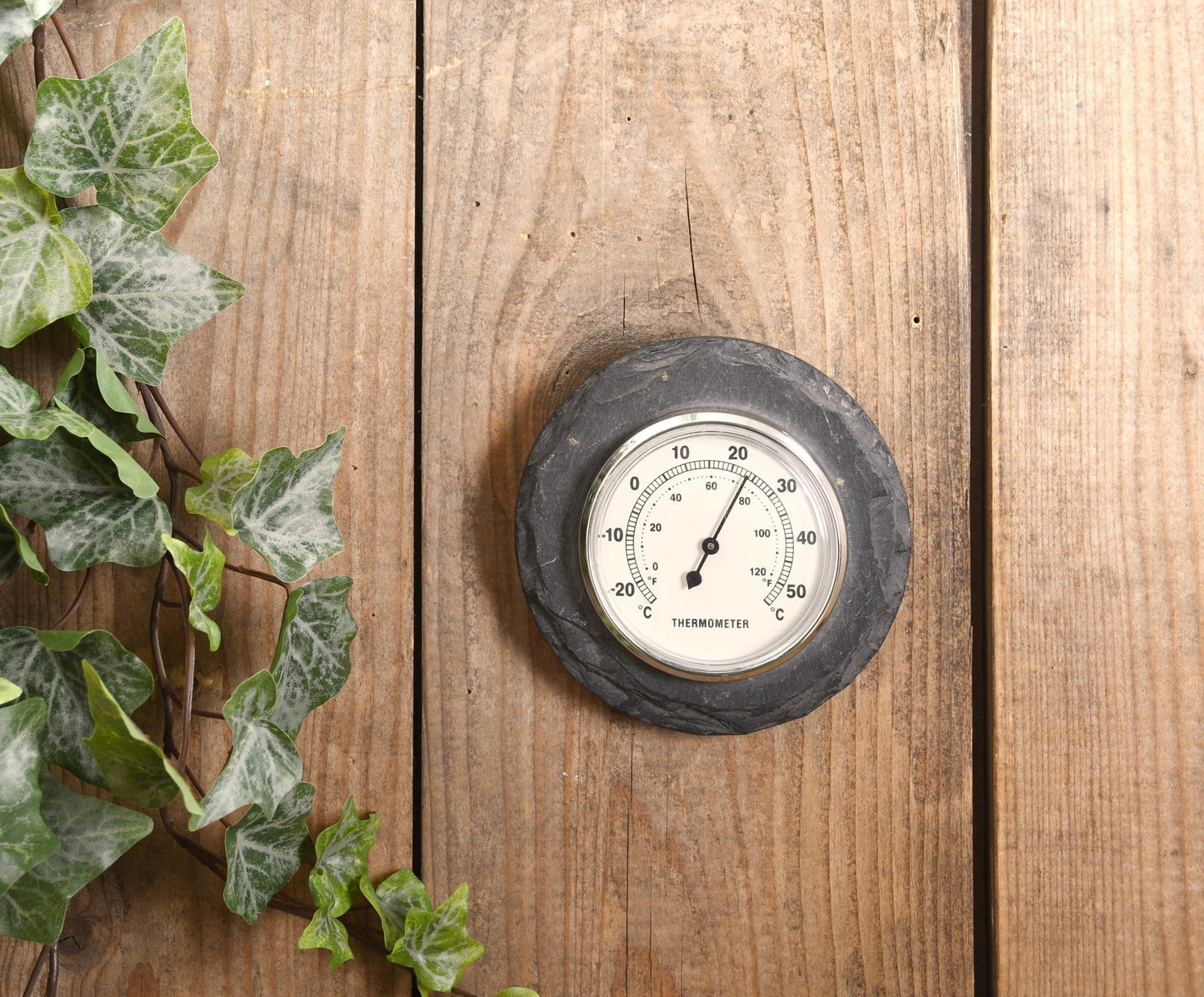 Round Slate Thermometer