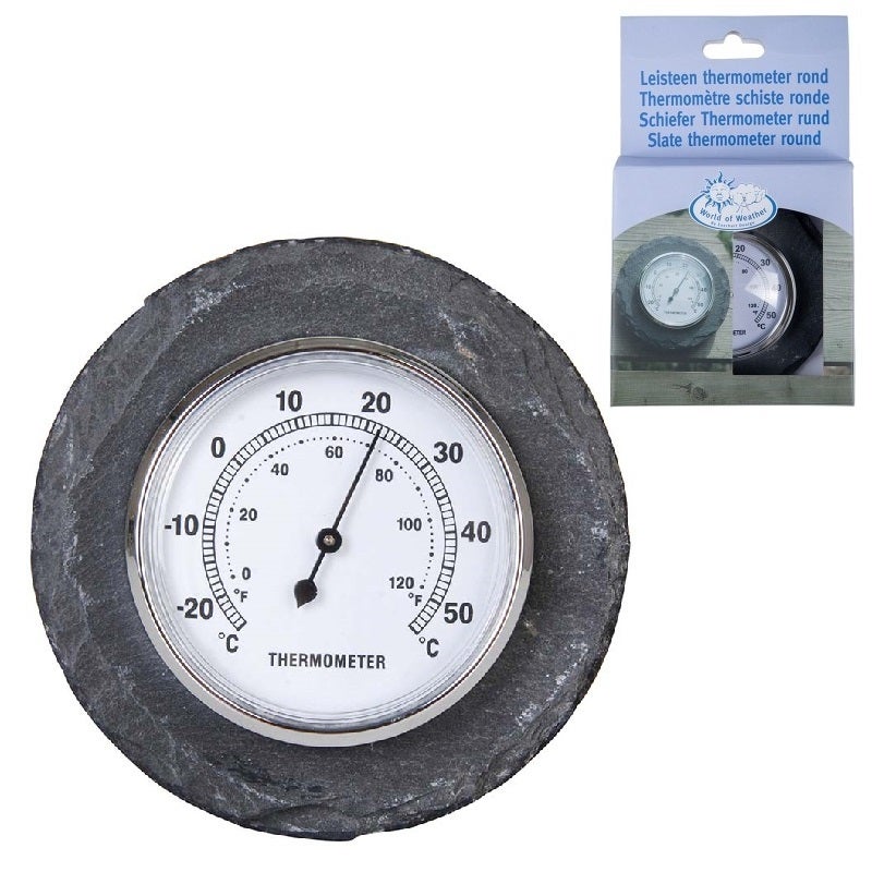 Round Slate Thermometer