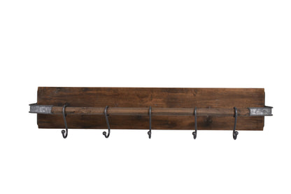 Wooden Wall Rack With Metal Hook, Temporarily Out of Stock
