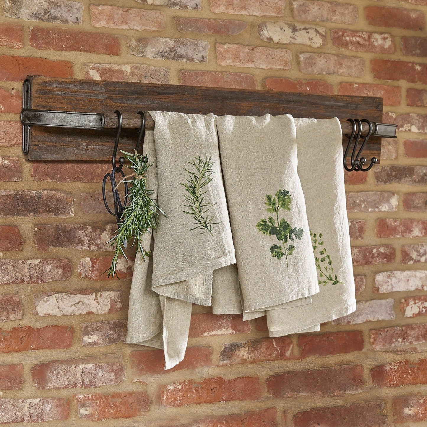 Wooden Wall Rack With Metal Hook, Temporarily Out of Stock
