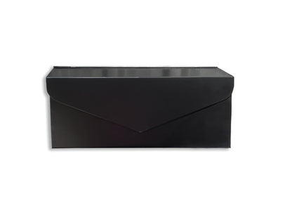 Long Envelope Mailbox Black