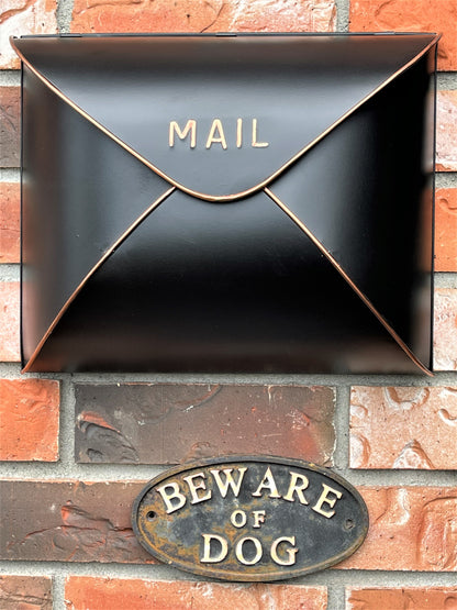 Envelope Mailbox BLK/CP, Large